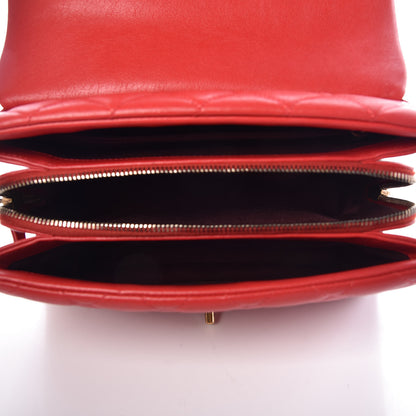 Chanel Shiny Sheepskin Quilted Small Trapezio Flap Red 7 of 10
