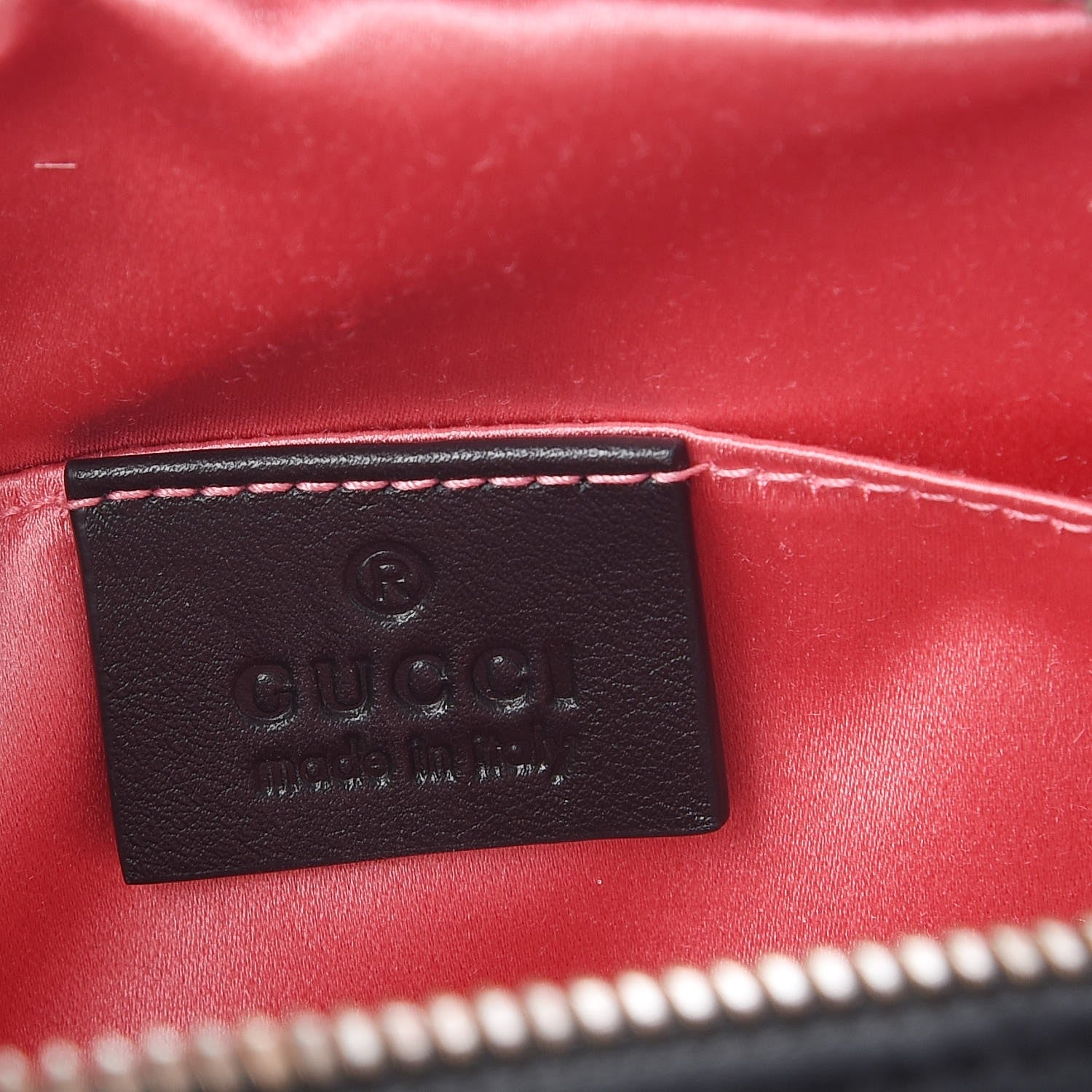 Gucci Velvet Matelasse GG Marmont Belt Bag 85 34 Black 7 of 10