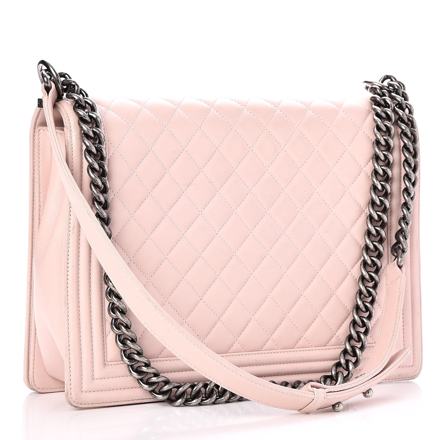 Chanel Lambskin Quilted Large Boy Flap Light Pink 4 of 15