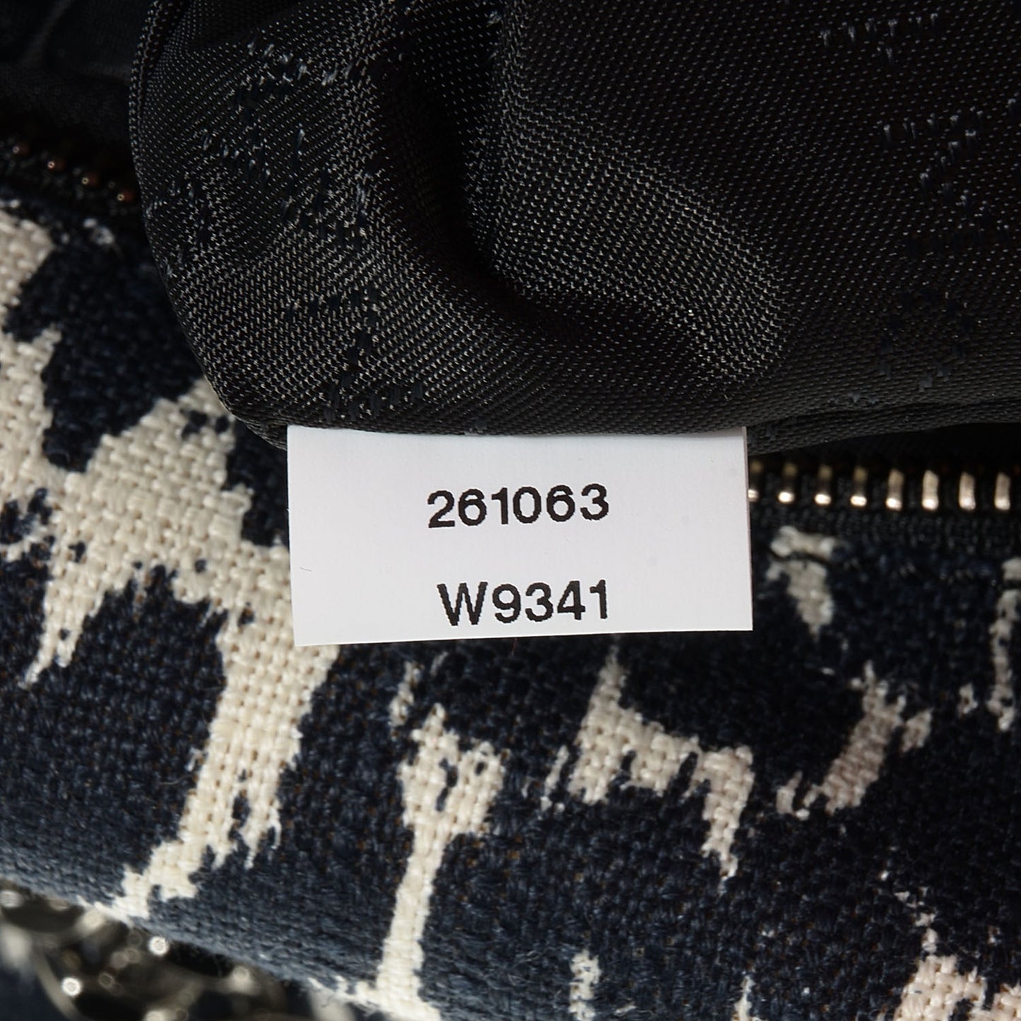 Linen Leopard Small Falabella Tote Navy