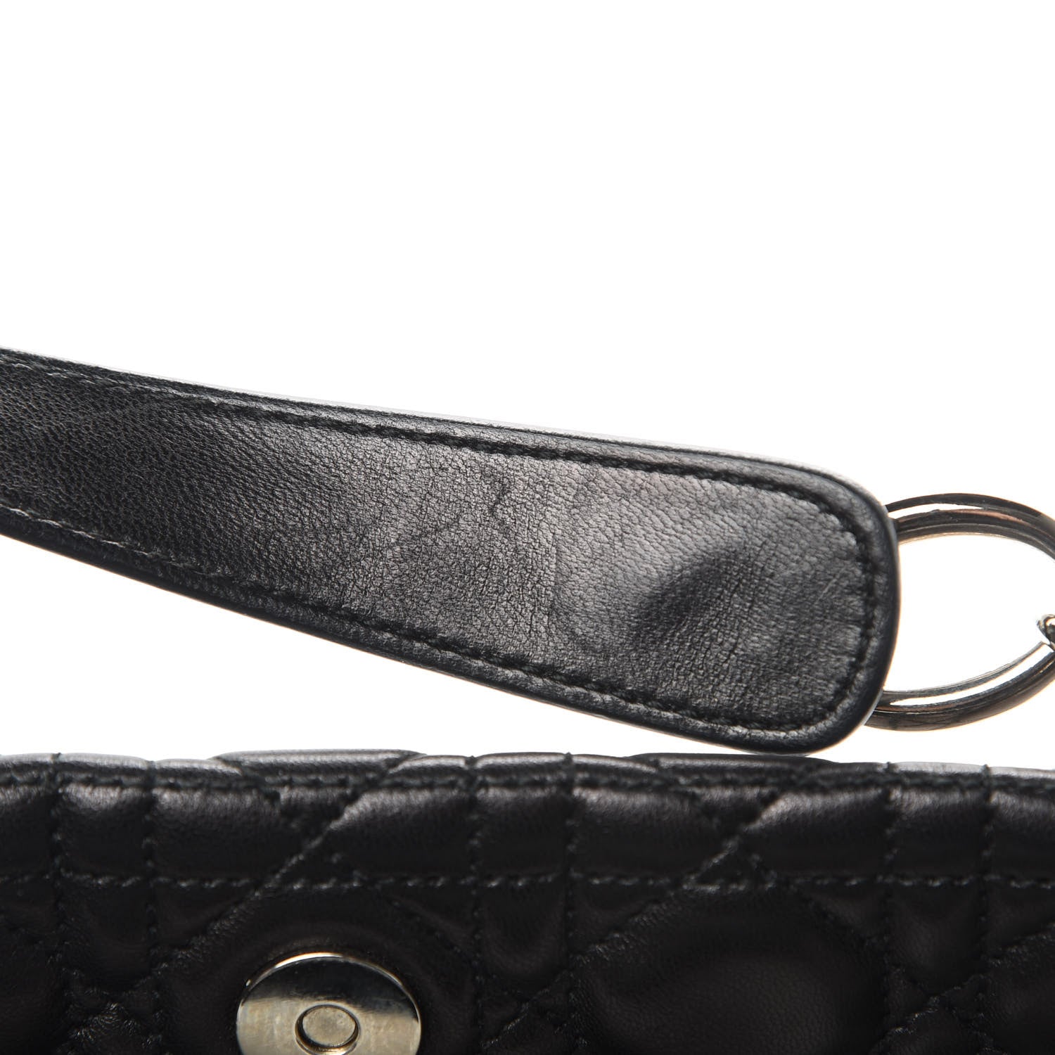 Christian Dior Lambskin Cannage Lady Dior Shoulder Bag Black 15 of 16