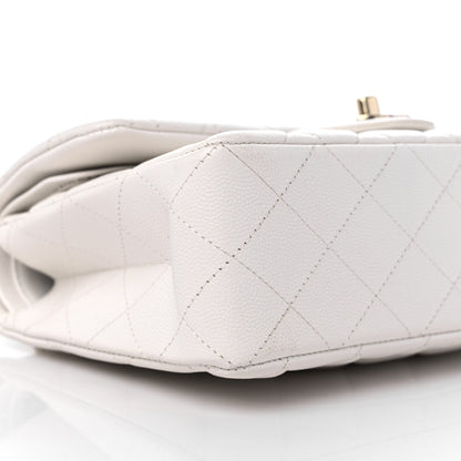 Chanel Caviar Quilted Small Double Flap White 8 of 10