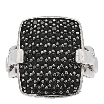 John Hardy Sterling Silver Black Sapphire Classic Chain Lava Ring 54 7 1 of 6