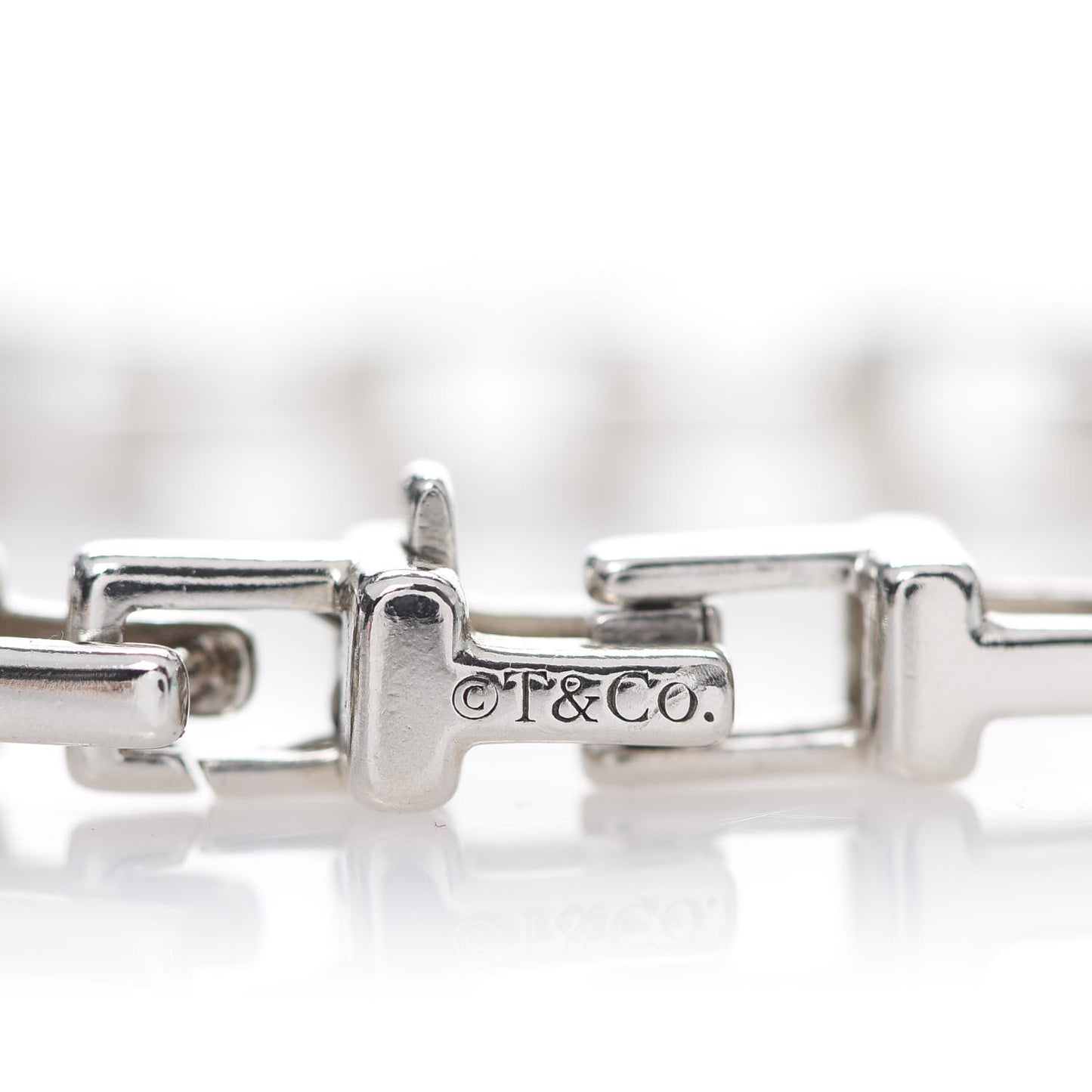 Sterling Silver Narrow T Chain Bracelet