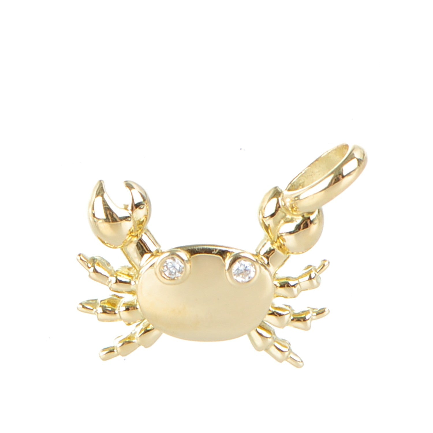 Tiffany 18K Yellow Gold Diamond Crab Charm Pendant 1 of 4