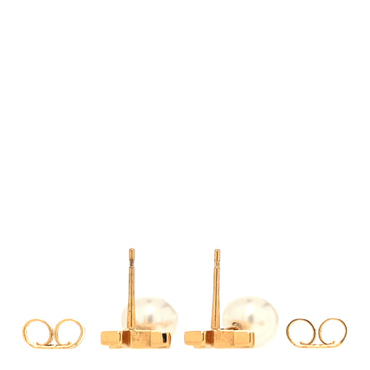 Louis Vuitton Pearl LV Louisa Iconic Earrings Gold 3 of 4