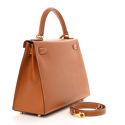 Hermes Epsom Kelly Sellier 28 Cognac 3 of 12