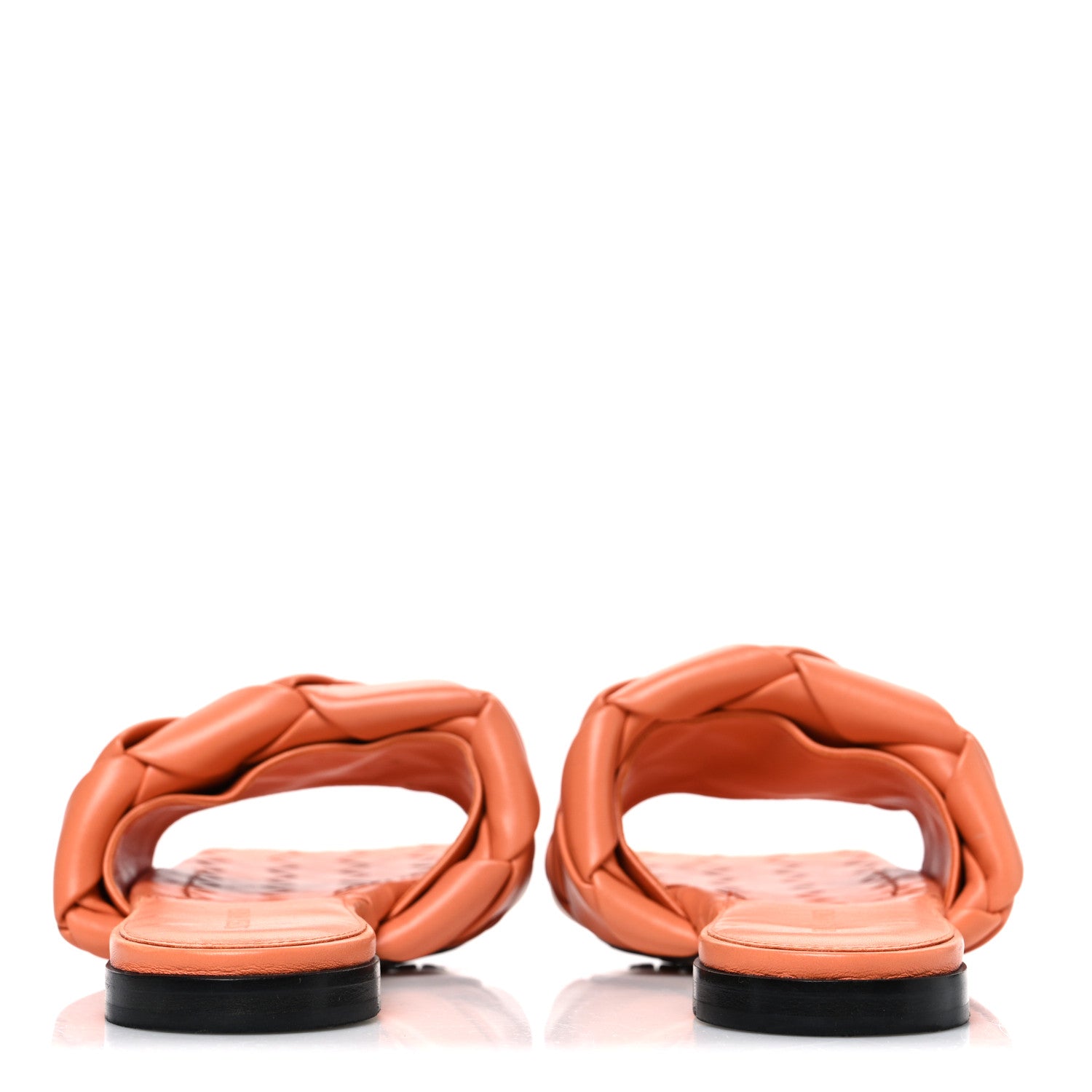 Bottega Veneta Nappa Maxi Intrecciato Lido Flat Sandals 39.5 Papaya 6 of 10