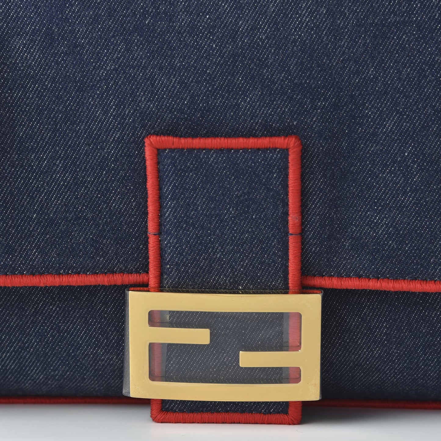 Denim Large Baguette Blue Rosso