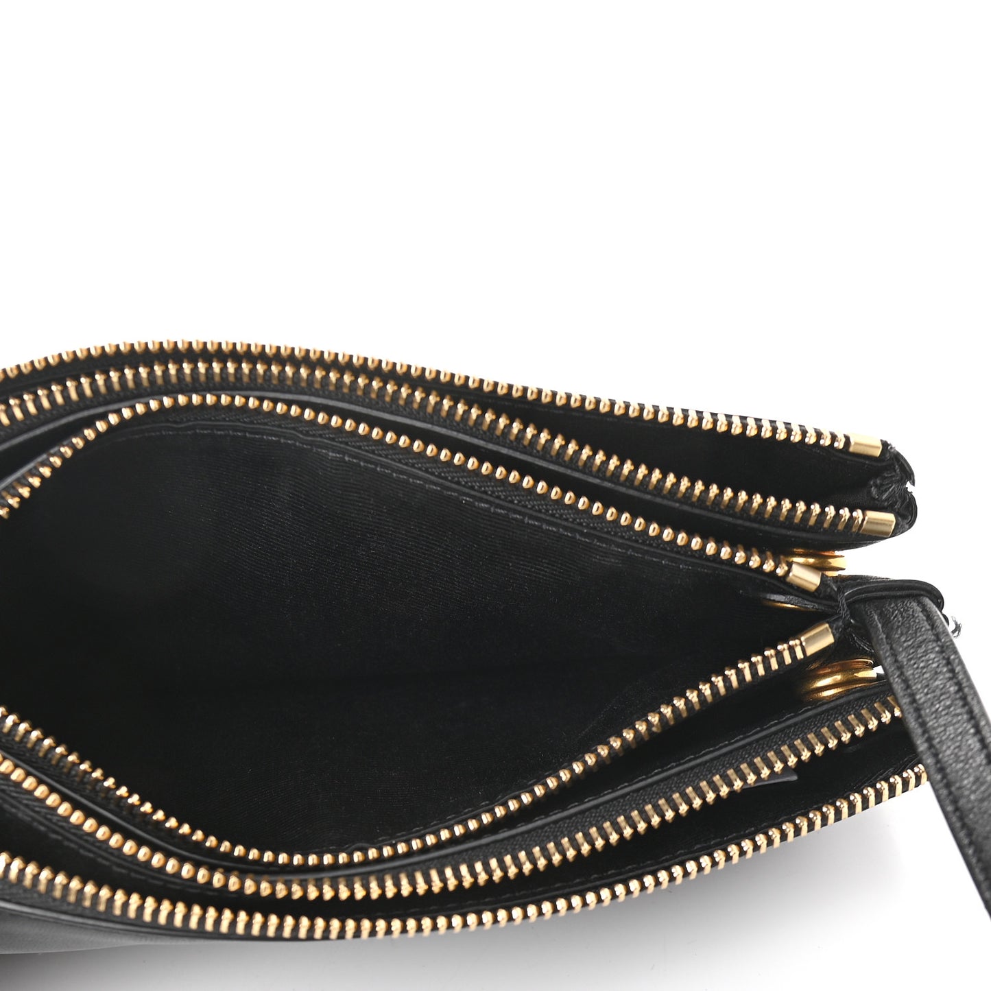 Lambskin Small Trio Crossbody Bag Black