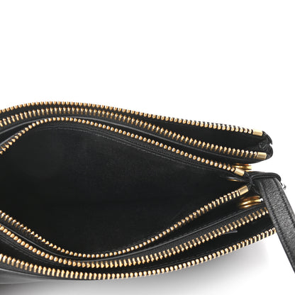 Celine Lambskin Small Trio Crossbody Bag Black 5 of 10
