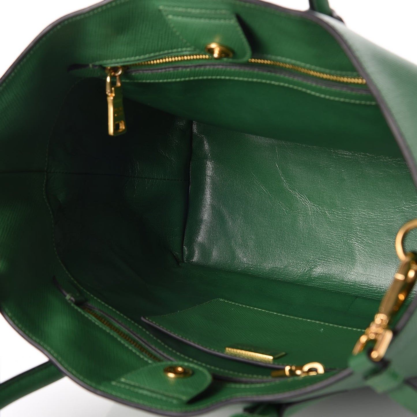 Saffiano Front Pocket Tote Larice