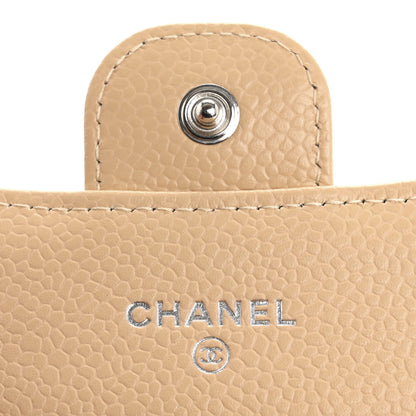 Chanel Caviar Quilted Flap Card Holder Wallet Light Beige 6 of 10