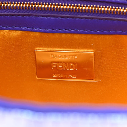 Fendi Sequin Paillettes Shiny Nappa Sex and the City Baguette Viola Purple Rain 6 of 10
