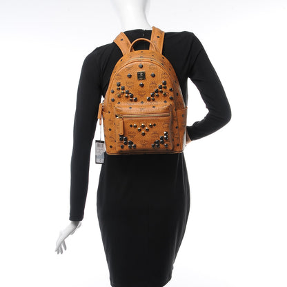 MCM Visetos Studded Small Stark Backpack Cognac 2 of 10