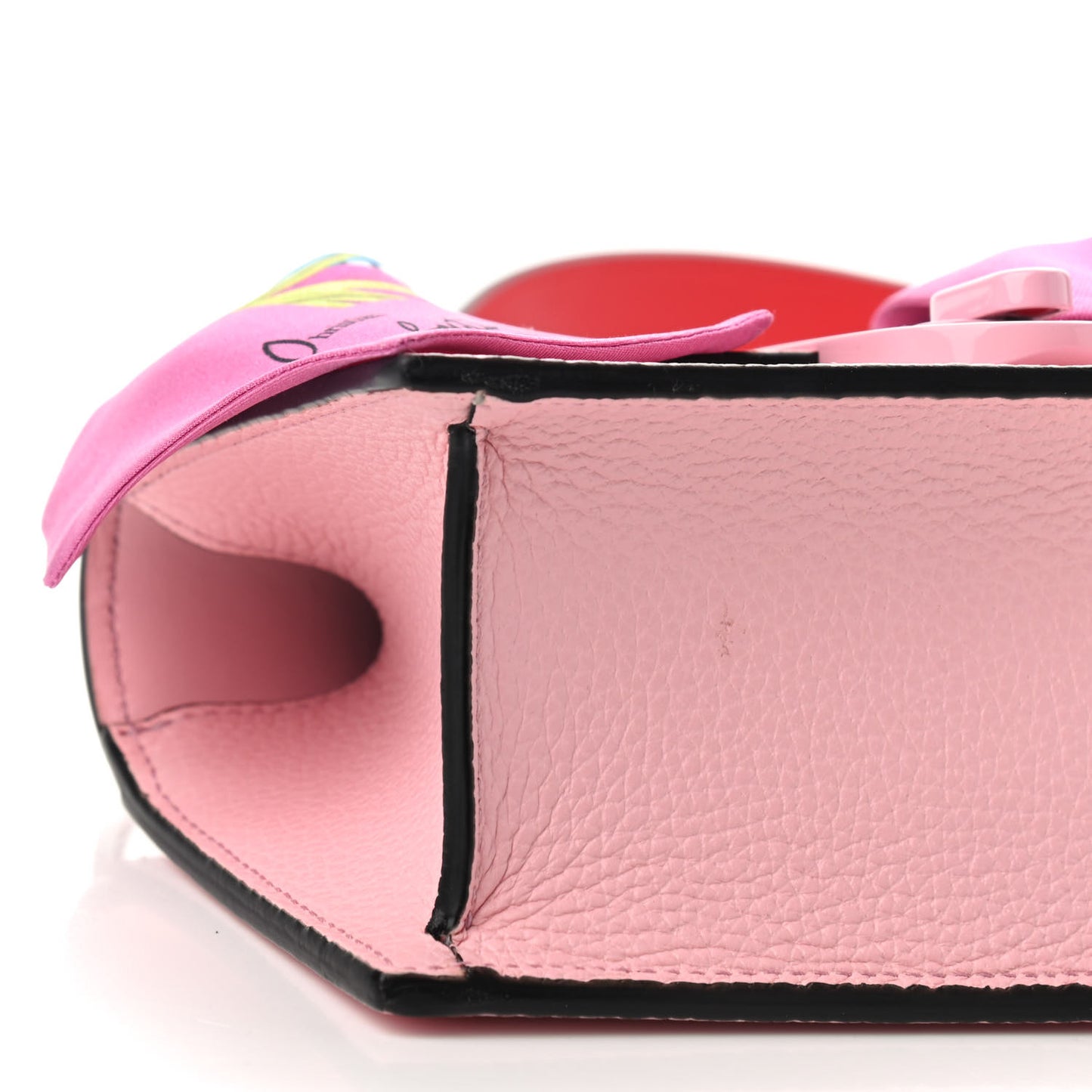 Grained Calfskin Mini Elisa Top Handle Bag Pink