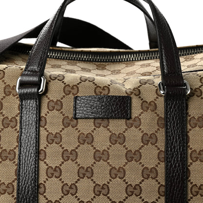 Gucci Monogram Dollar Calfskin Large Boston Duffle Bag Beige Ebony Testa di Moro Marrone Scuro 8 of 10