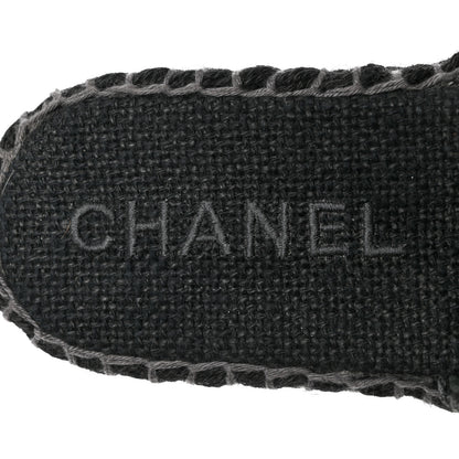 Chanel Cord Braided CC Mules 38 Black 6 of 9