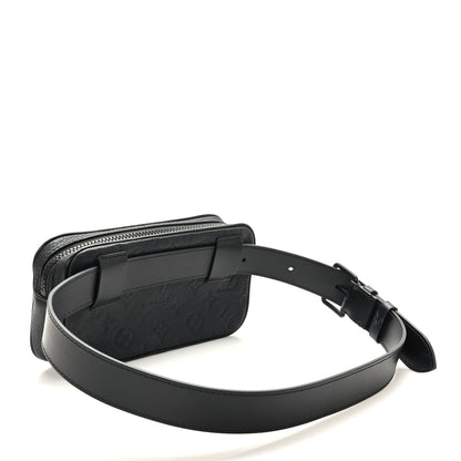 Louis Vuitton Taurillon Monogram Uniformes Solar Ray Soft Pochette Volga Belt Bag Black 3 of 7