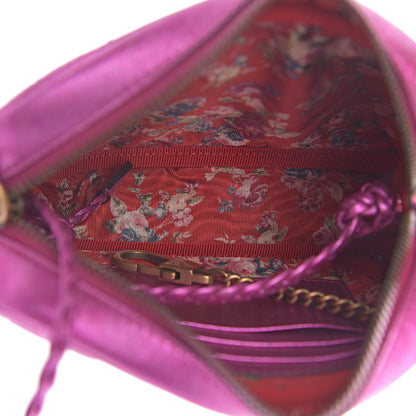 Gucci Laminated Nappa Trapuntata Mini Zumi Shoulder Bag Fuxia 5 of 9