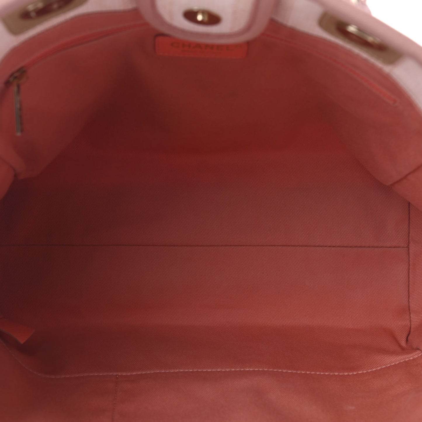 Mixed Fibers Striped Small Deauville Tote Light Pink