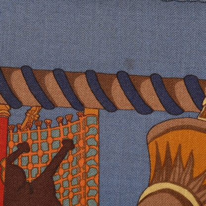 Hermes Cashmere Silk Etendards et Bannieres Scarf 90 9 of 10