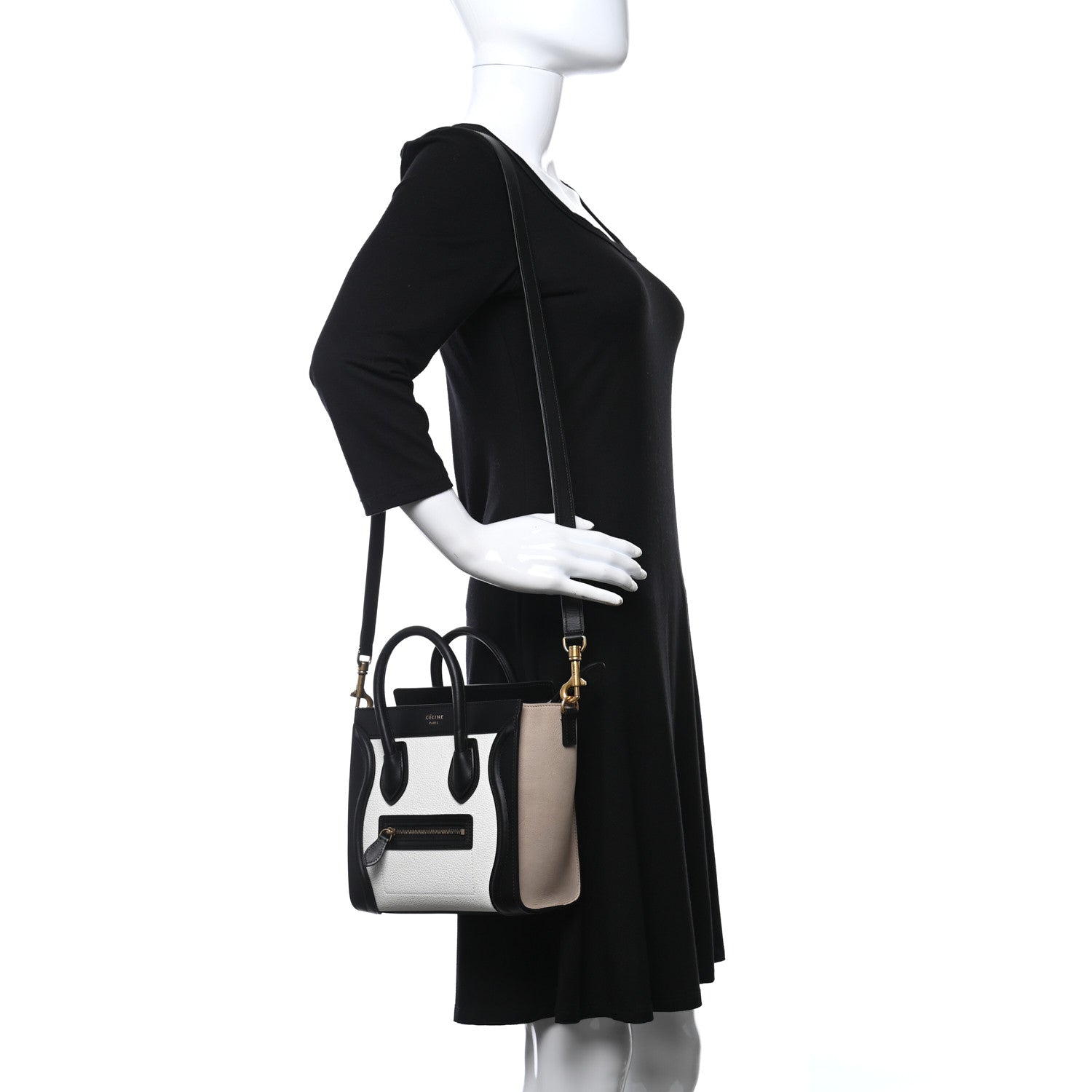 Celine Smooth Drummed Calfskin Nano Tri-Color Luggage Light Rose 2 of 13