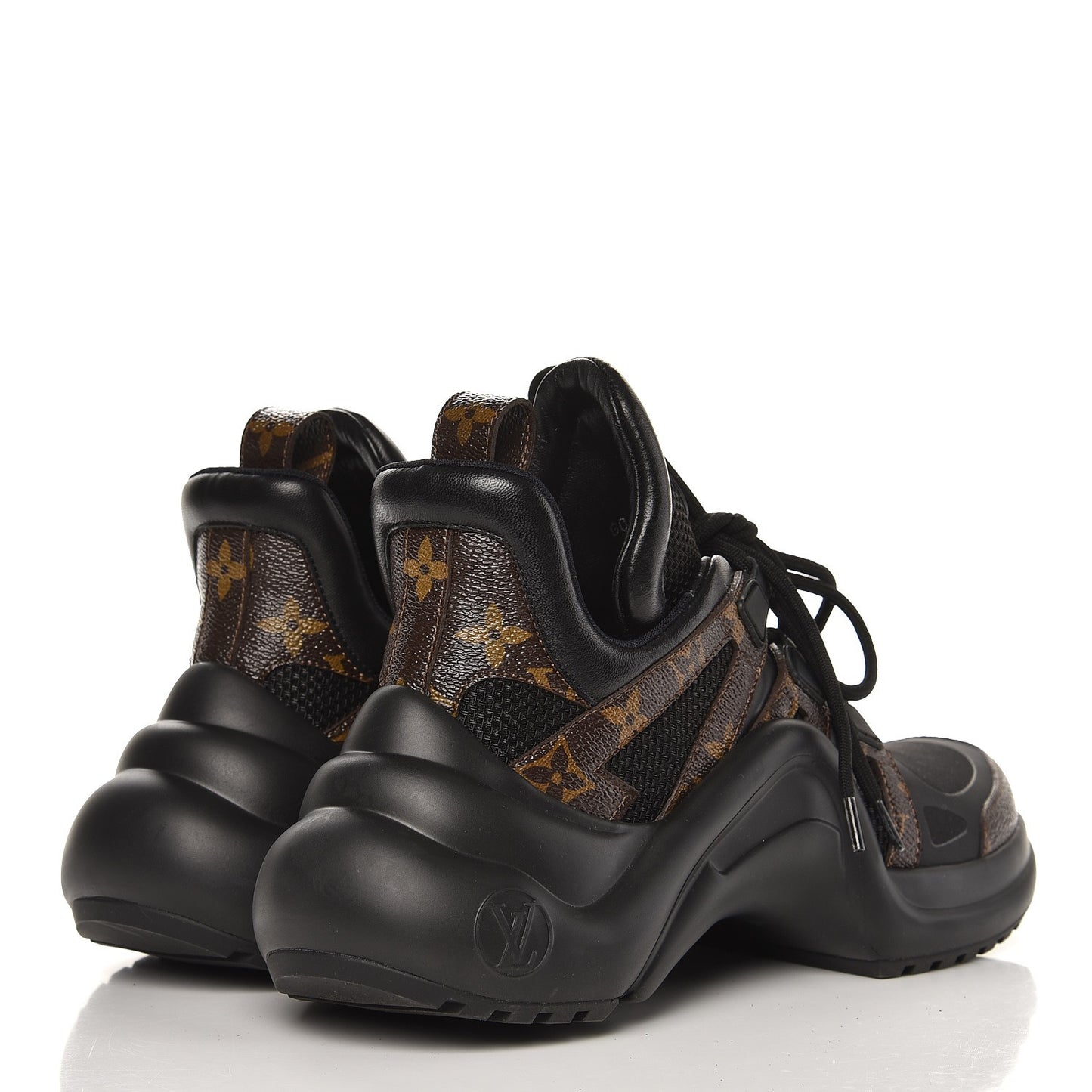 Calfskin Patent Monogram LV Archlight Sneakers 38 Black