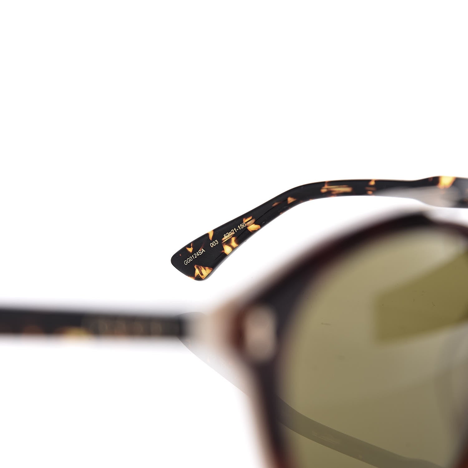 Gucci Round Avana Sunglasses GG0124SA Tortoise 5 of 7