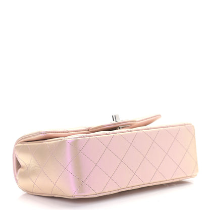 Chanel Iridescent Calfskin Quilted Mini Rectangular Flap Pink 4 of 11