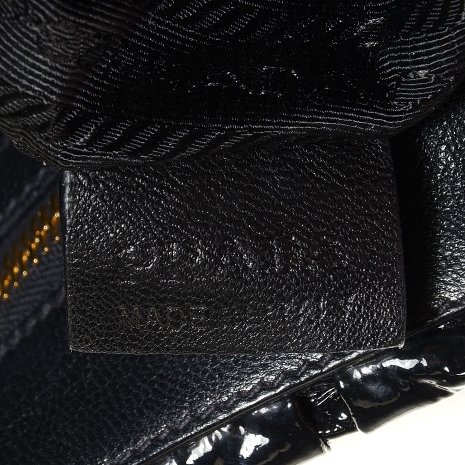 Prada Vernice Gaufre Shoulder Bag Black 11 of 12