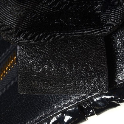 Prada Vernice Gaufre Shoulder Bag Black 11 of 12