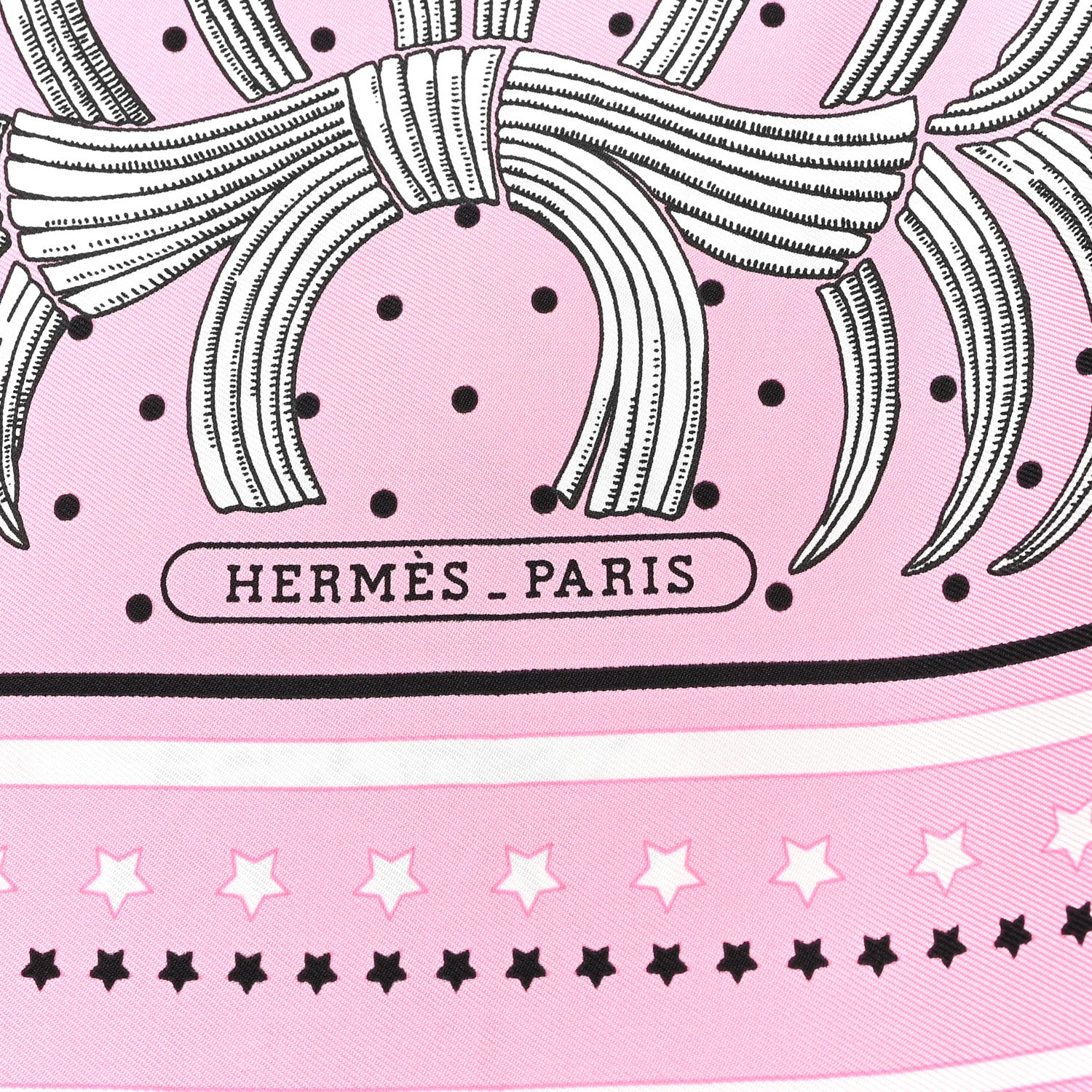 Hermes Silk Tigre Royal Bandana Scarf 55 Rose Vif Black White 2 of 3