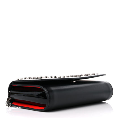 Christian Louboutin Calfskin Patent Spikes Paloma Clutch Black 4 of 9