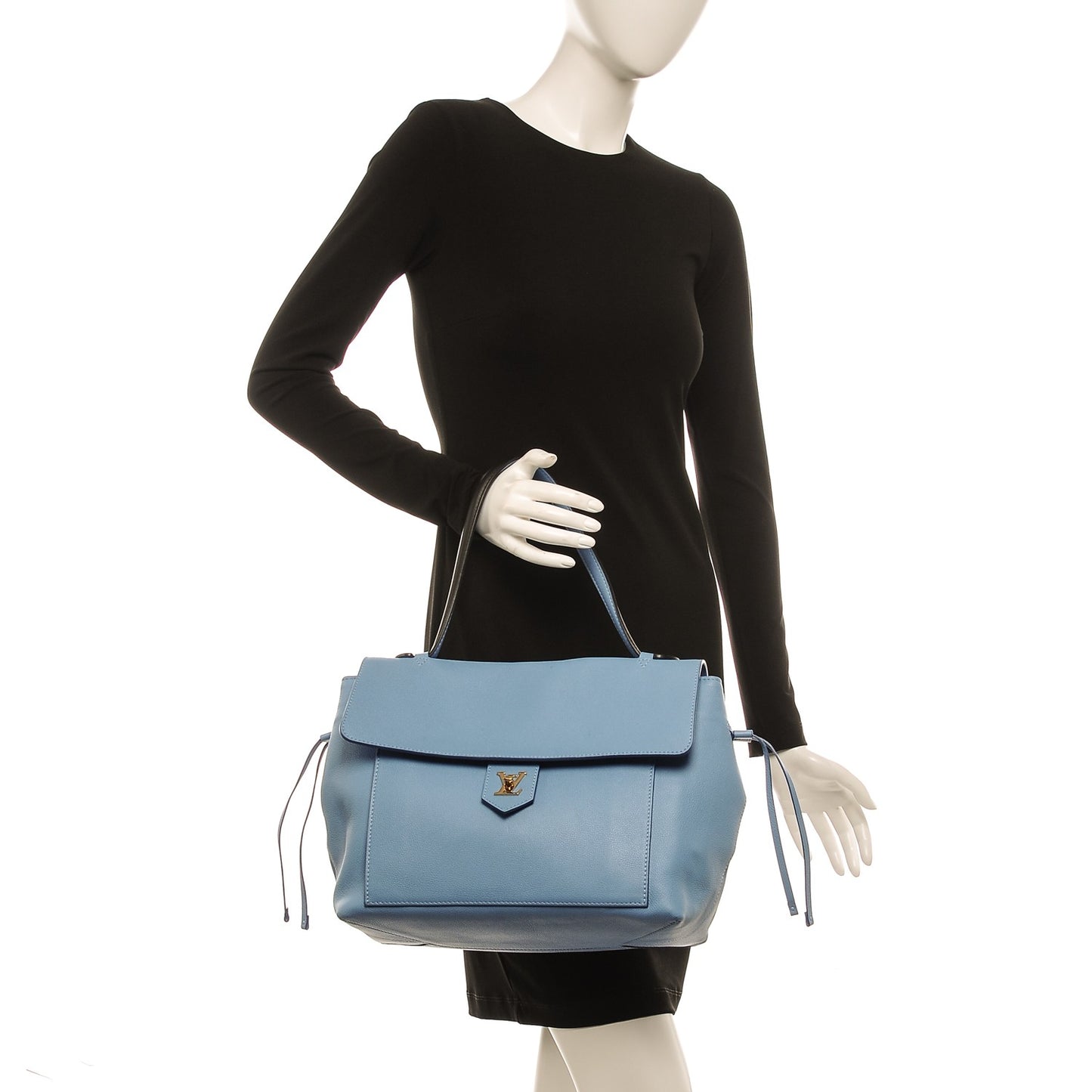 Calfskin Lockme PM Bleuet