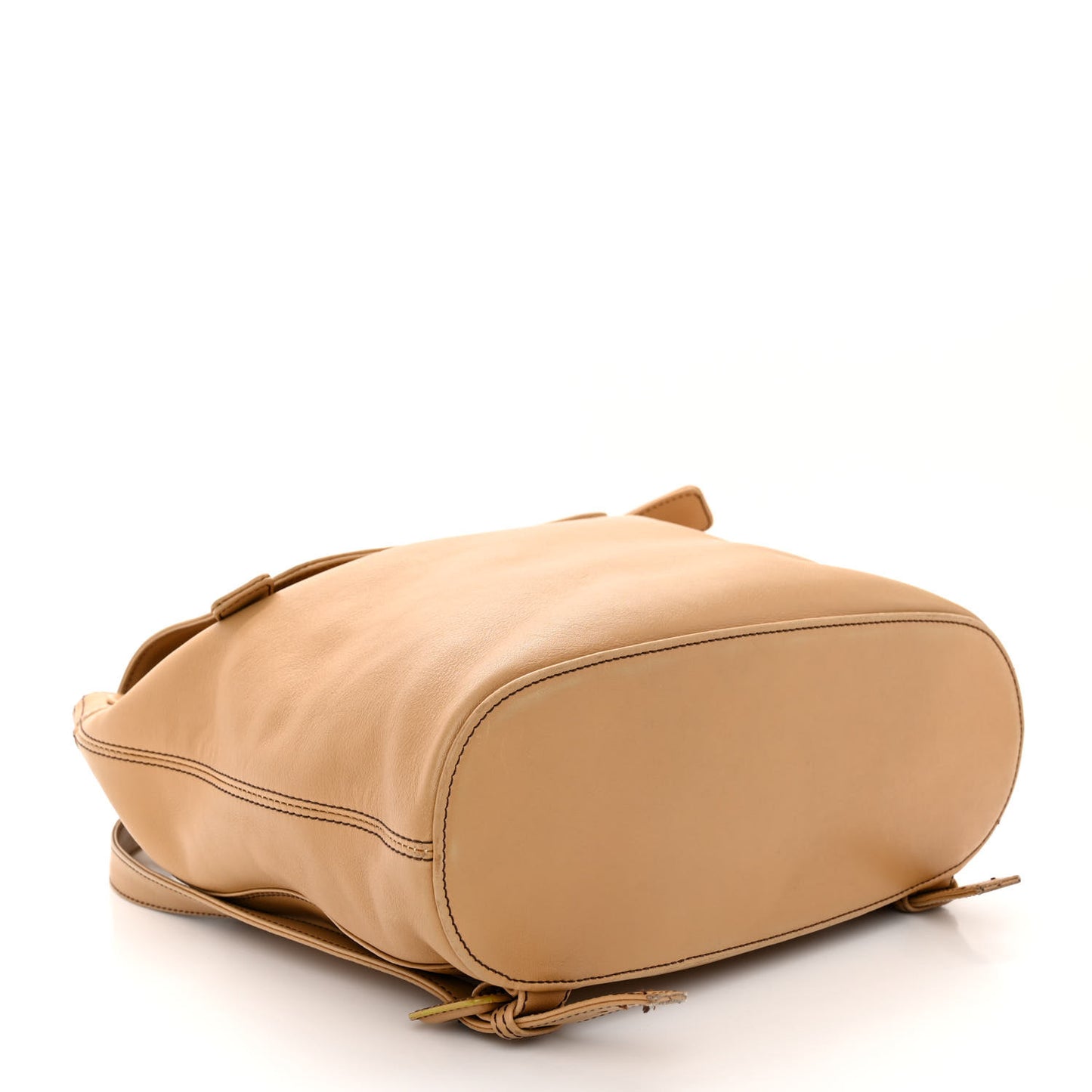 Lambskin CC Drawstring Backpack Beige