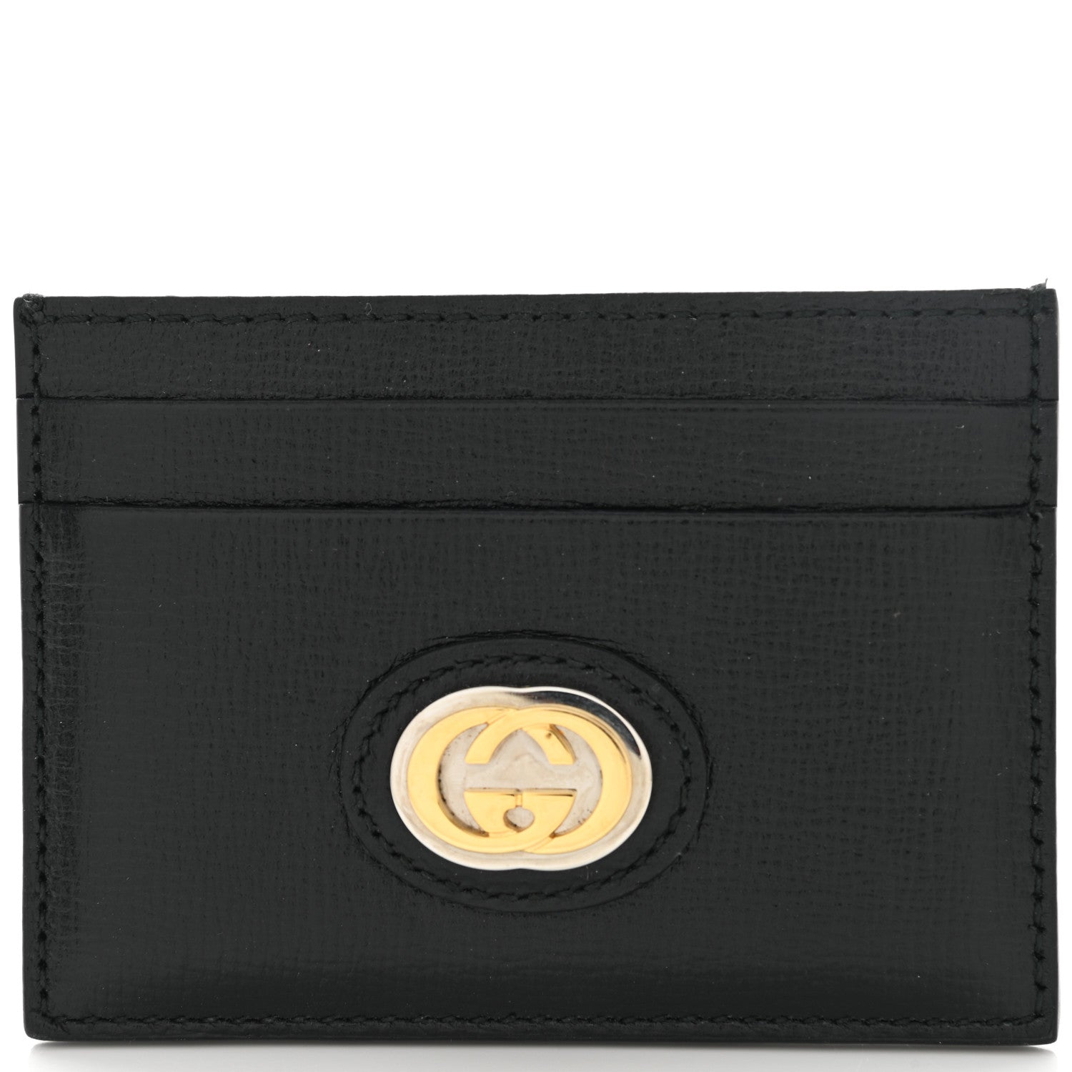 Gucci Azalea Calfskin Marina Card Holder Black 7 of 9
