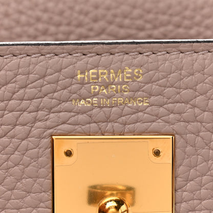 Hermes Taurillon Clemence Kelly Retourne 32 Glycine 6 of 12