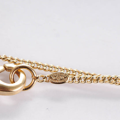 Chanel Glitter Enamel CC Pendant Necklace Gold 5 of 5
