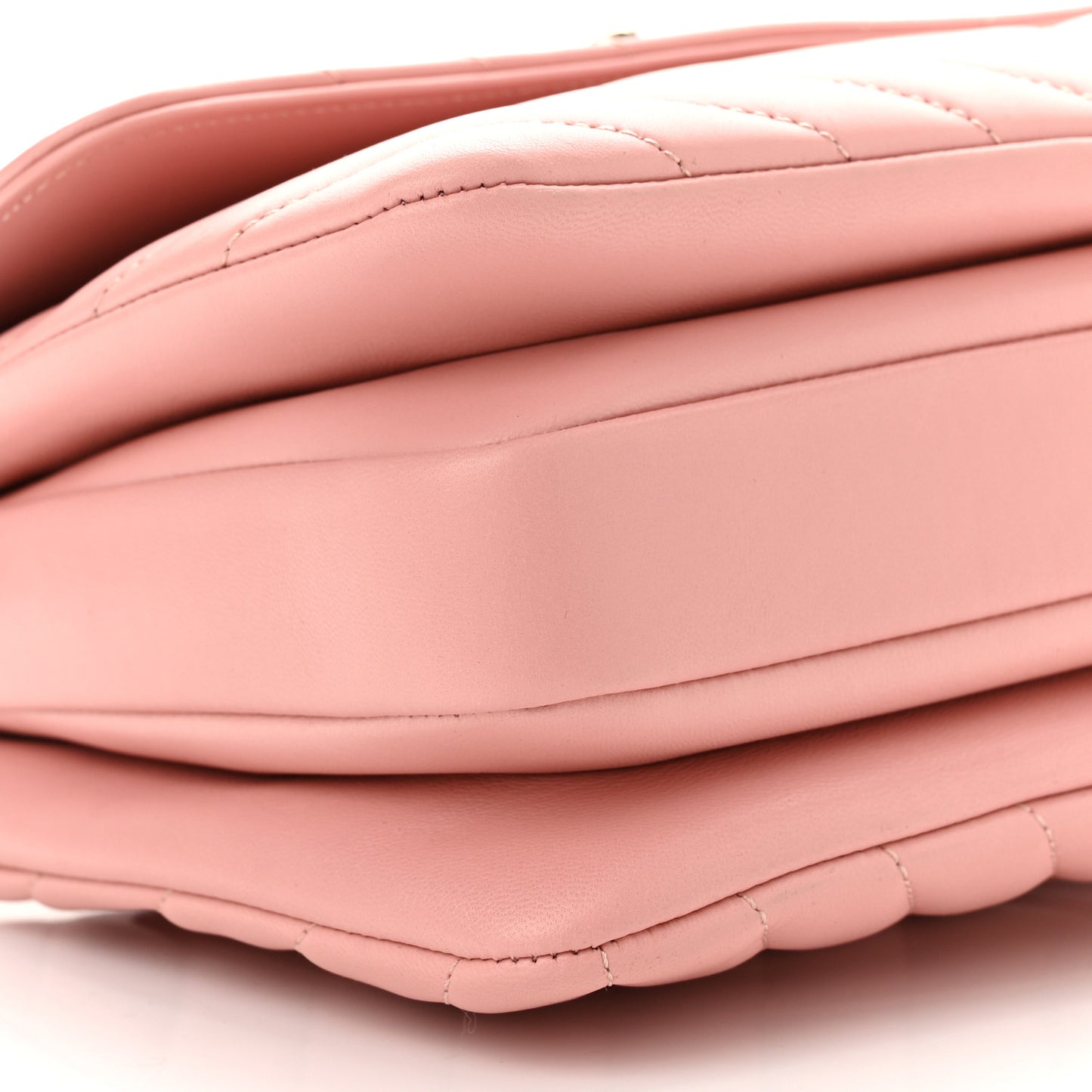 Lambskin Chevron Quilted Small Trendy CC Dual Handle Flap Bag Light Pink