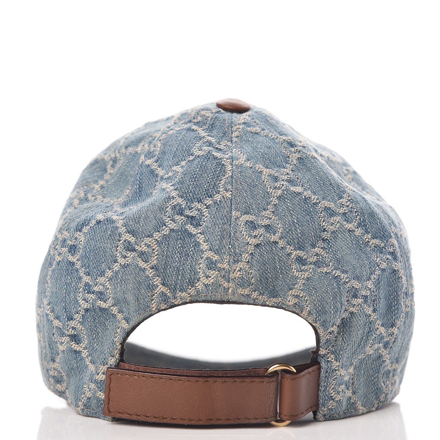 Denim GG Monogram Baseball Hat L Blue