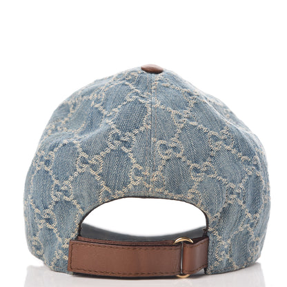 Gucci Denim GG Monogram Baseball Hat L Blue 3 of 7