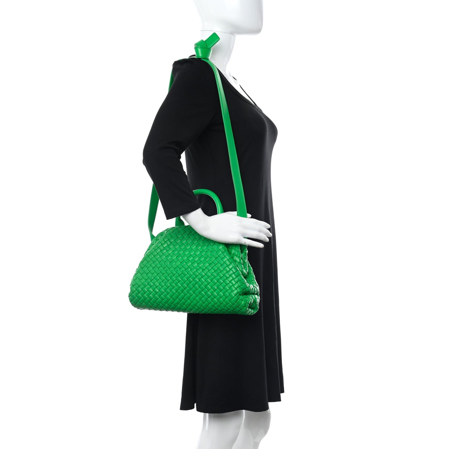 Nappa Intrecciato Small Handle Bag Parakeet