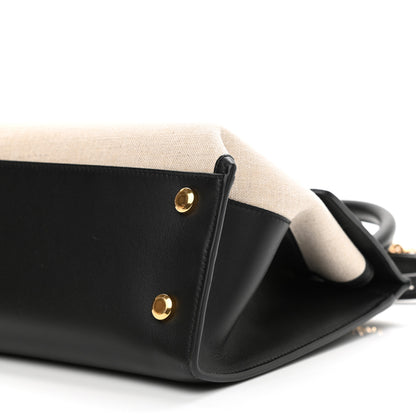 Salvatore Ferragamo Calfskin Trifolio Kuban Beige Black 9 of 9