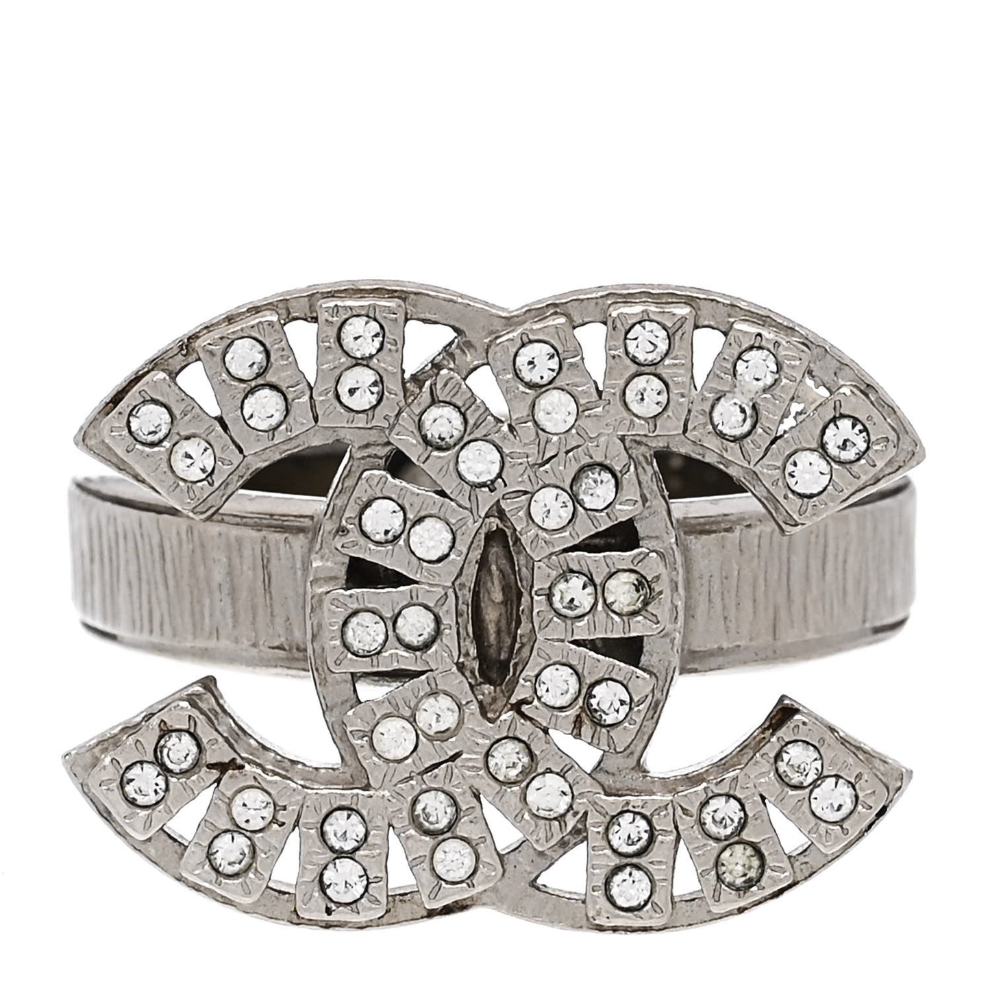 Crystal CC Ring 52 6 Silver