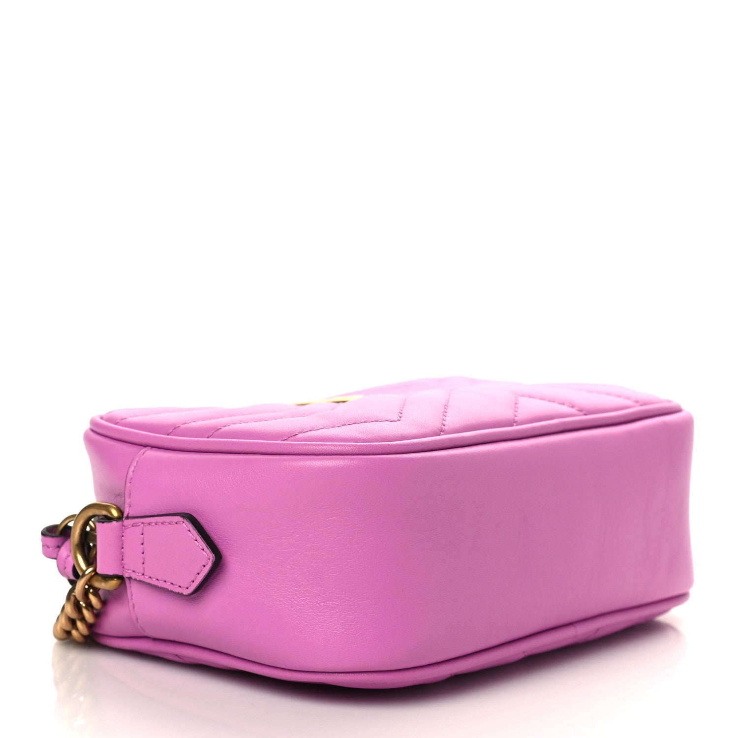Gucci Calfskin Matelasse Mini GG Marmont Chain Shoulder Bag Candy Mousse 4 of 8
