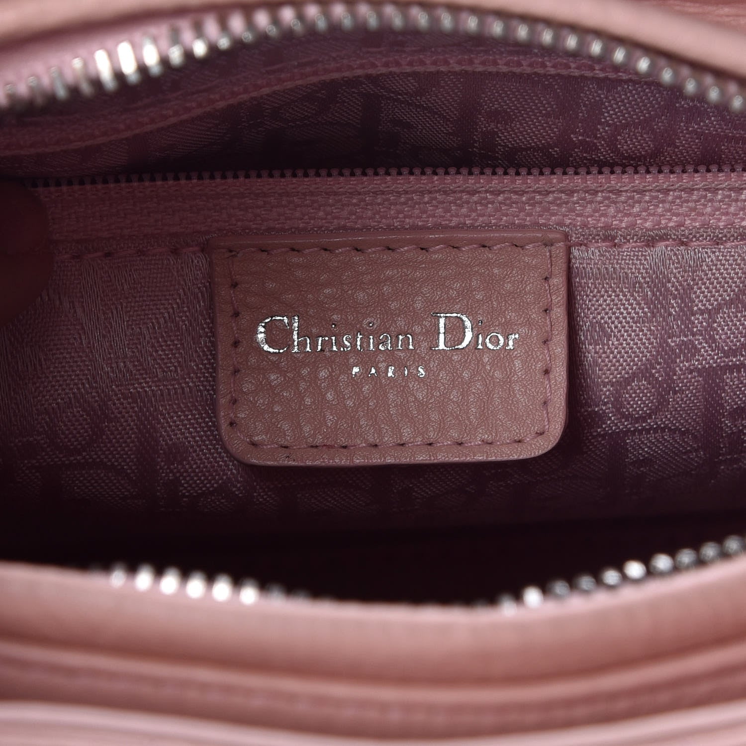 Christian Dior Grained Calfskin Cannage Medium Lady Dior Pink 6 of 9