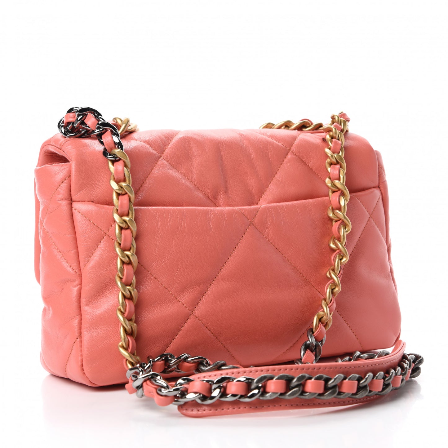 Goatskin Quilted Medium 19 Flap Pink