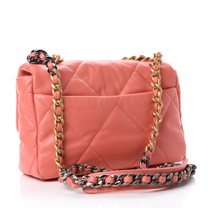 Chanel Goatskin Quilted Medium 19 Flap Pink 3 of 11