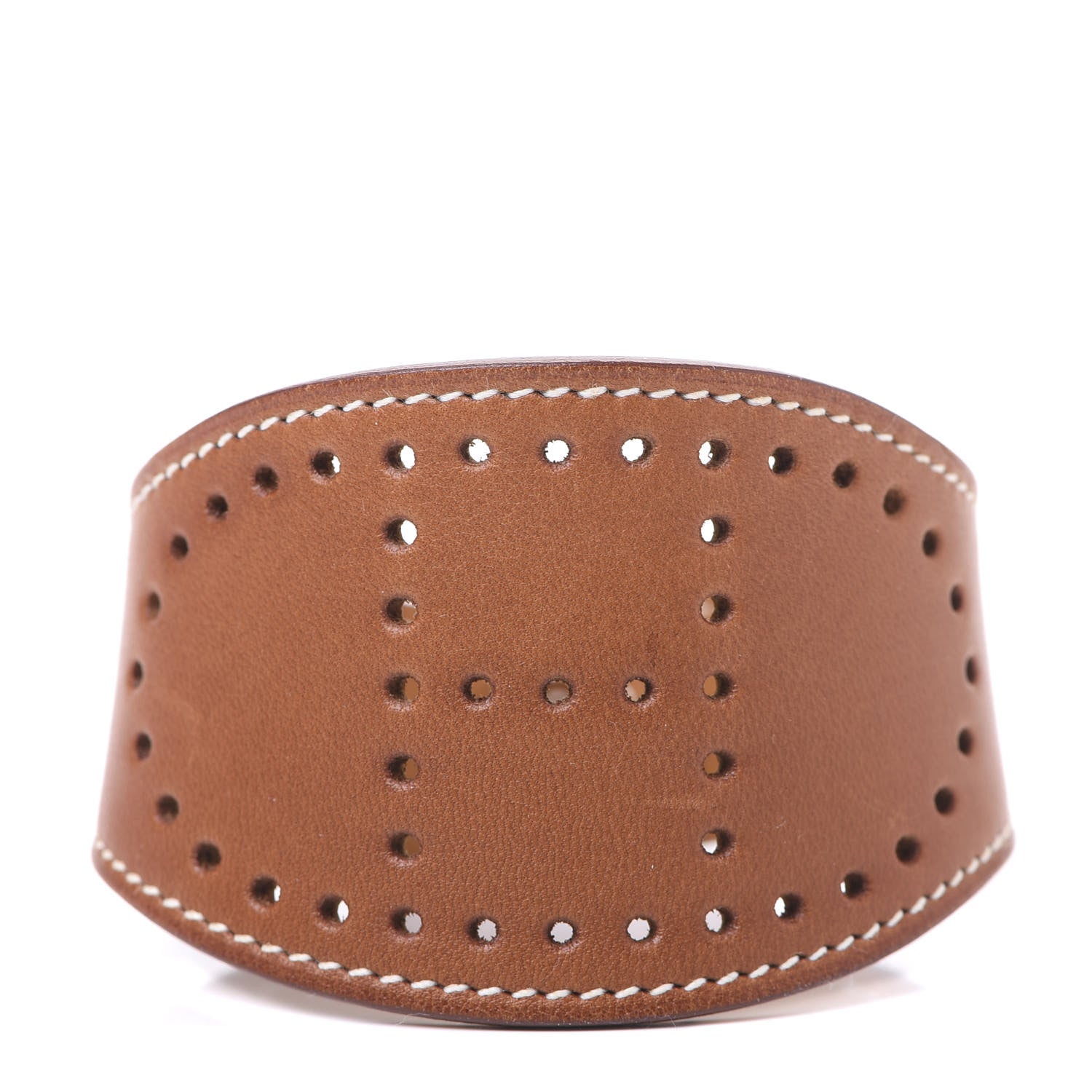 Hermes Barenia Perforated H Bracelet Fauve 1 of 3